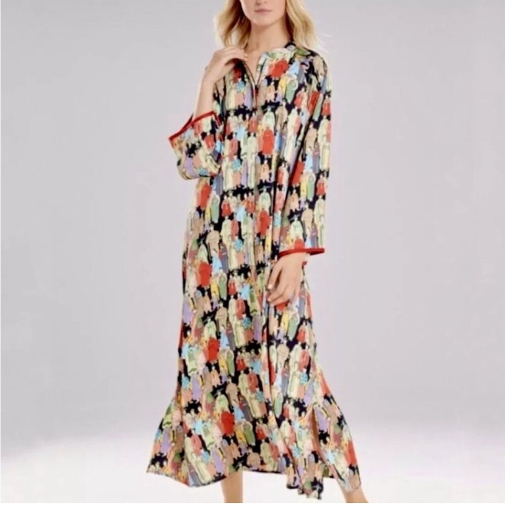 Natori Caftan Asian Satin L